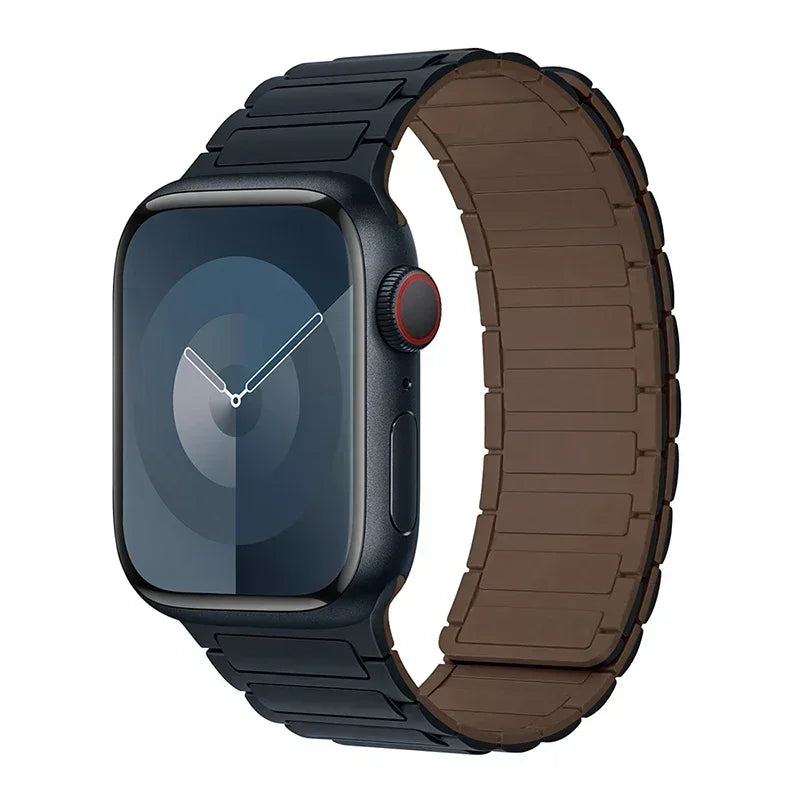Magnetic Silicone Loop Strap for Apple Watch — 38mm-49mm iWatch Series 3-9 & SE Ultra 2