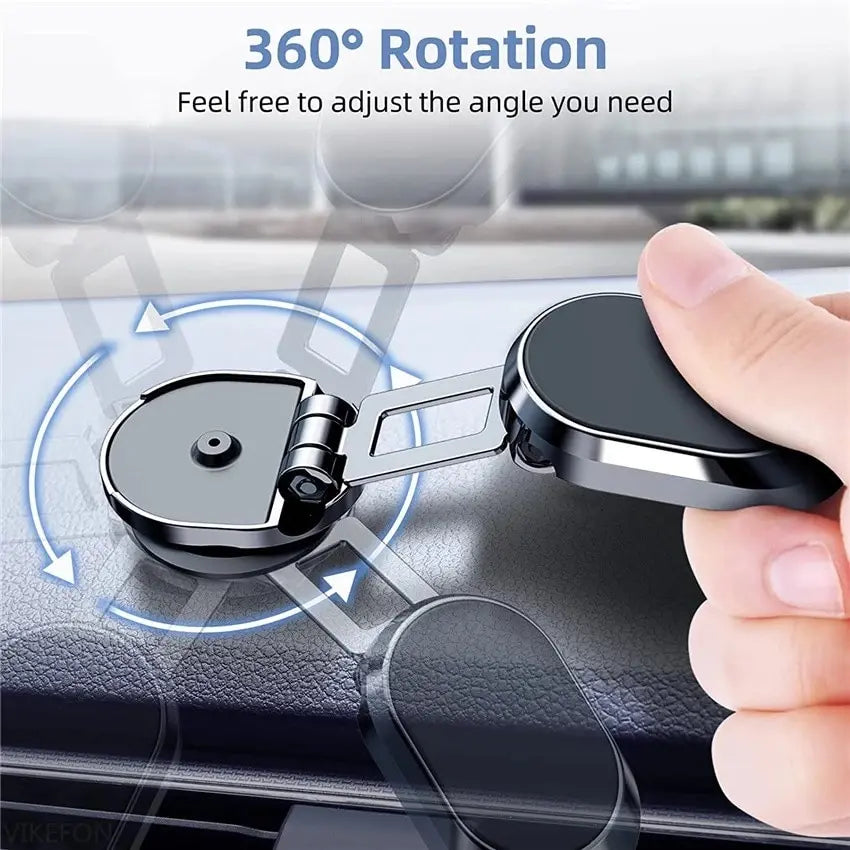 Magnetic Car Phone Holder Mount - Smartphone Stand with Strong Magnet for iPhone, Xiaomi, Samsung - Secure Cell GPS Support In-Car
