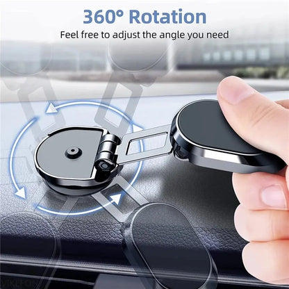 Magnetic Car Phone Holder Mount - Smartphone Stand with Strong Magnet for iPhone, Xiaomi, Samsung - Secure Cell GPS Support In-Car