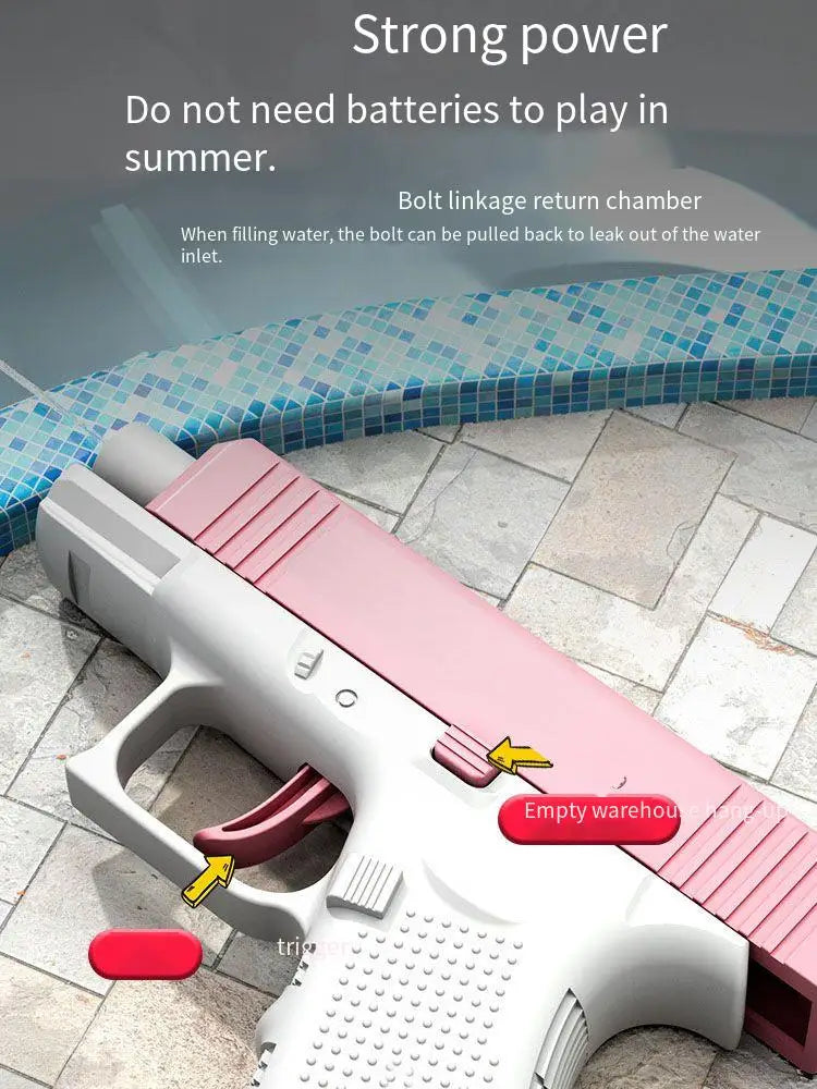 Summer High-Pressure Water Gun – Non-Electric Full Automatic Pistol for Kids, Boys, Girls & Adults