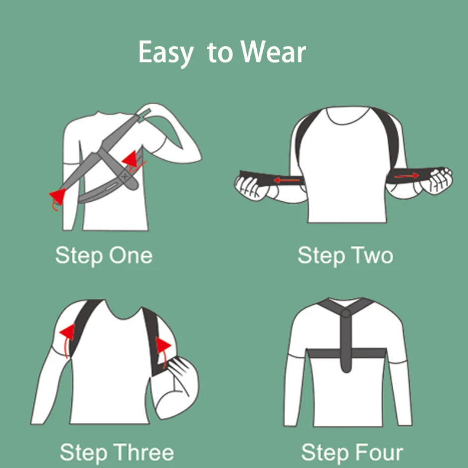 Adjustable Back & Shoulder Posture Corrector Belt — Clavicle & Spine Support for Home, Office & Sports | Upper Back & Neck Brace