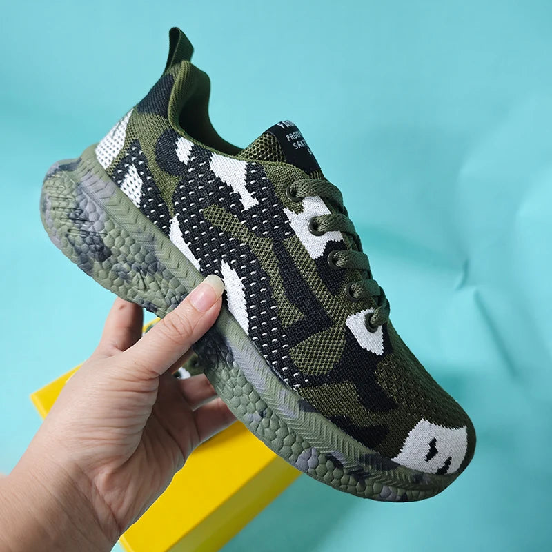Men’s Camouflage Running Shoes – Breathable Lightweight Sports Sneakers for Jogging, Hiking & Fitness Training