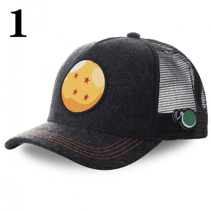 Dragon Ball Anime Baseball Cap - Goku Vegeta Buu Mesh Hip Hop Hat for Summer Casual Wear