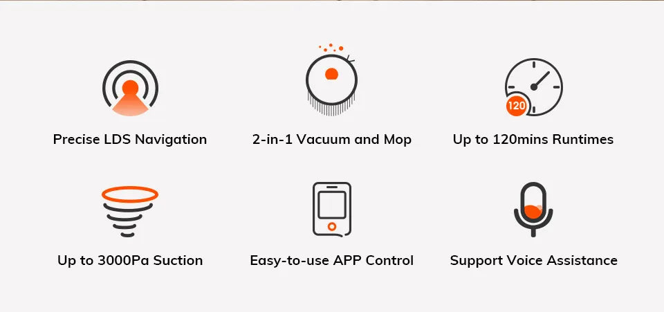 ILIFE A20 Robot Vacuum and Mop Combo – LiDAR Navigation, 3000Pa Suction, Smart Mapping, App/Alexa Control, Ideal for Pet Hair