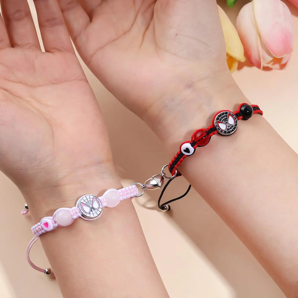 Spider Couple Bracelet - Adjustable Matching Jewelry for Valentine's Day, Everyday Wear and Romantic Gifts