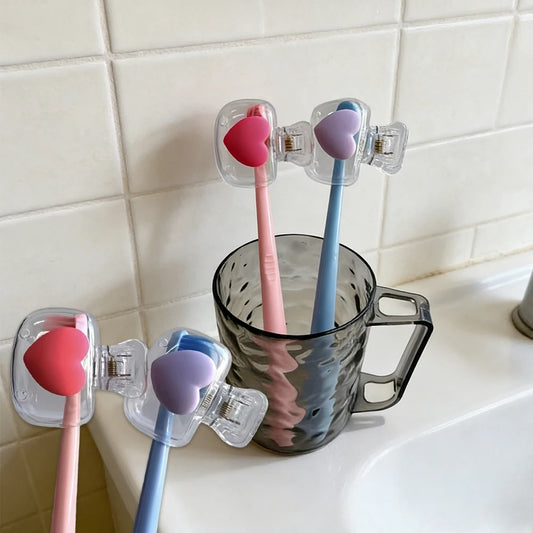 Portable Toothbrush Covers - Hygienic Toothbrush Head Protector Caps & Storage Clips