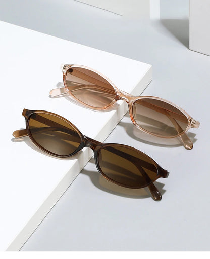 Sexy Small Oval Women's Sunglasses 2024 – New Fashion Black & Brown Summer Shades, Trendy Unique Eyewear for Men & Women