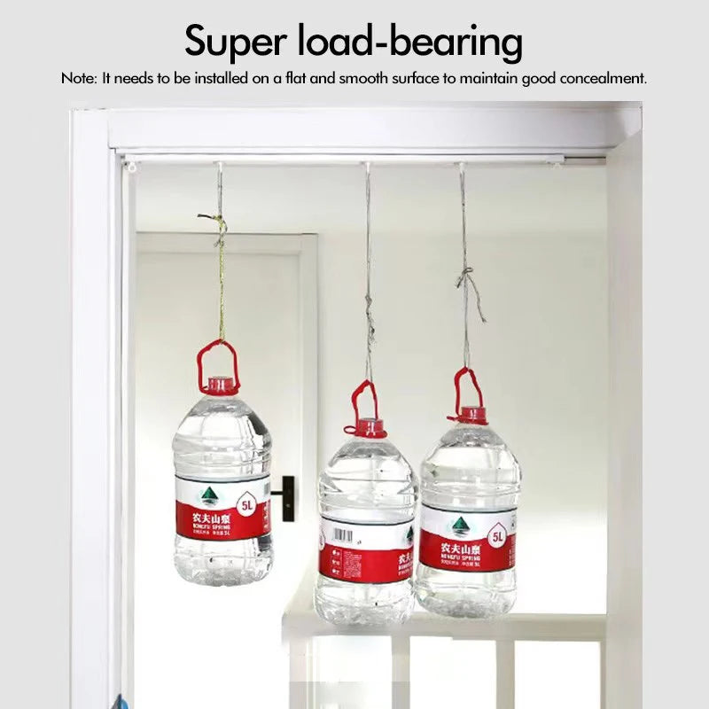 Strong Self-Adhesive Curtain Track: Nano Silent Sliding Top-Mounted or Side-Mounted Window Decor Accessory - No Punching Required