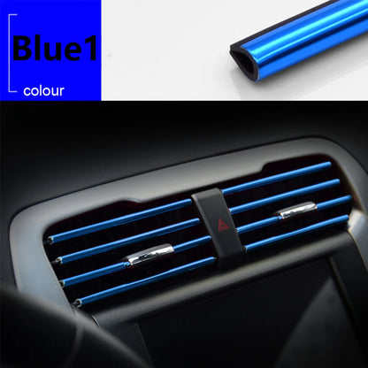 10-Piece Car AC Vent U-Shaped Decorative Trim Strips – 20cm Interior Styling Moulding and Edge Protector Accents