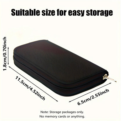 Memory Card Storage Bag – 22-Slot Wallet for CF, SD, Micro SD, SDHC, MS & DS Cards, Game Accessories Case