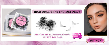 CoMango Faux Mink Eyelashes Extensions – 1D/2D/Y, C/D Curl Natural Russian Volume Soft PBT Lashes