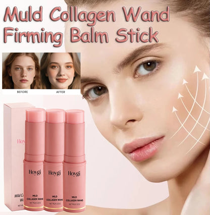 Collagen Pink Hydrating Balm Stick - Deep Moisturizing Facial Balm and Makeup Base for Smooth, Glowing-Looking Skin