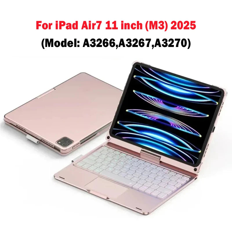 New Magic Keyboard Case for iPad — 360° Flip Backlit Keyboard for iPad 11th Gen A16, iPad Air 11/13-inch M3 2025