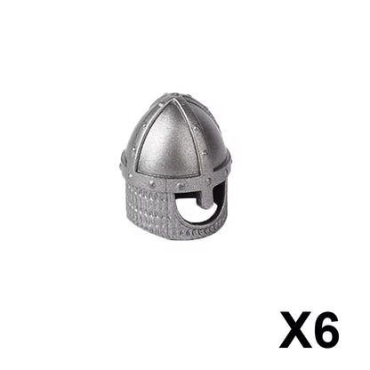 MOC Medieval Knight Building Blocks - Military Soldier Figures with Armor, Helmet, Cape & Brick Toy Accessories