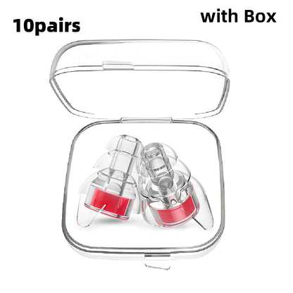 High-Fidelity Silicone Earplugs with Storage Case - Reusable Noise-Reducing Ear Plugs for Concerts, Musicians, Motorcycles, and Sound Sensitivity