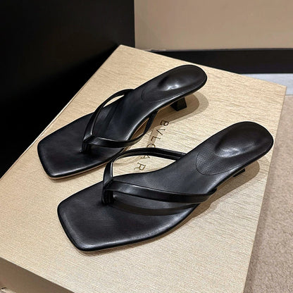 Women's Summer Clip Toe Comfort Slide Sandals – Casual Low Heel Street Style Slippers