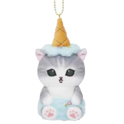 Hot Kawaii Plush Keychain Pendant — Mofusand Shark Cat & Cross-Dressing Hello Kitty/Kuromi Backpack Charm