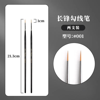 1/2/3/5PCS Rigger Artist Paint Brushes – Extra Long Fine Point Liner Brushes for Scale Models, Nail Art, Acrylic, Oil & Watercolor