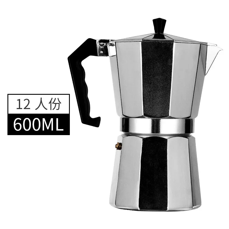 Mocha Coffee Pot - Aluminum Octagonal Stovetop Coffee & Tea Maker