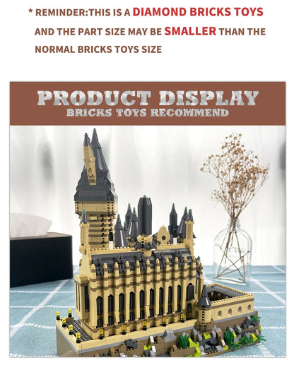 Creative Magic School Diamond Bricks Set — Medieval Castle MOC Building Blocks DIY Toy for Kids & Adults, Perfect Christmas Gift
