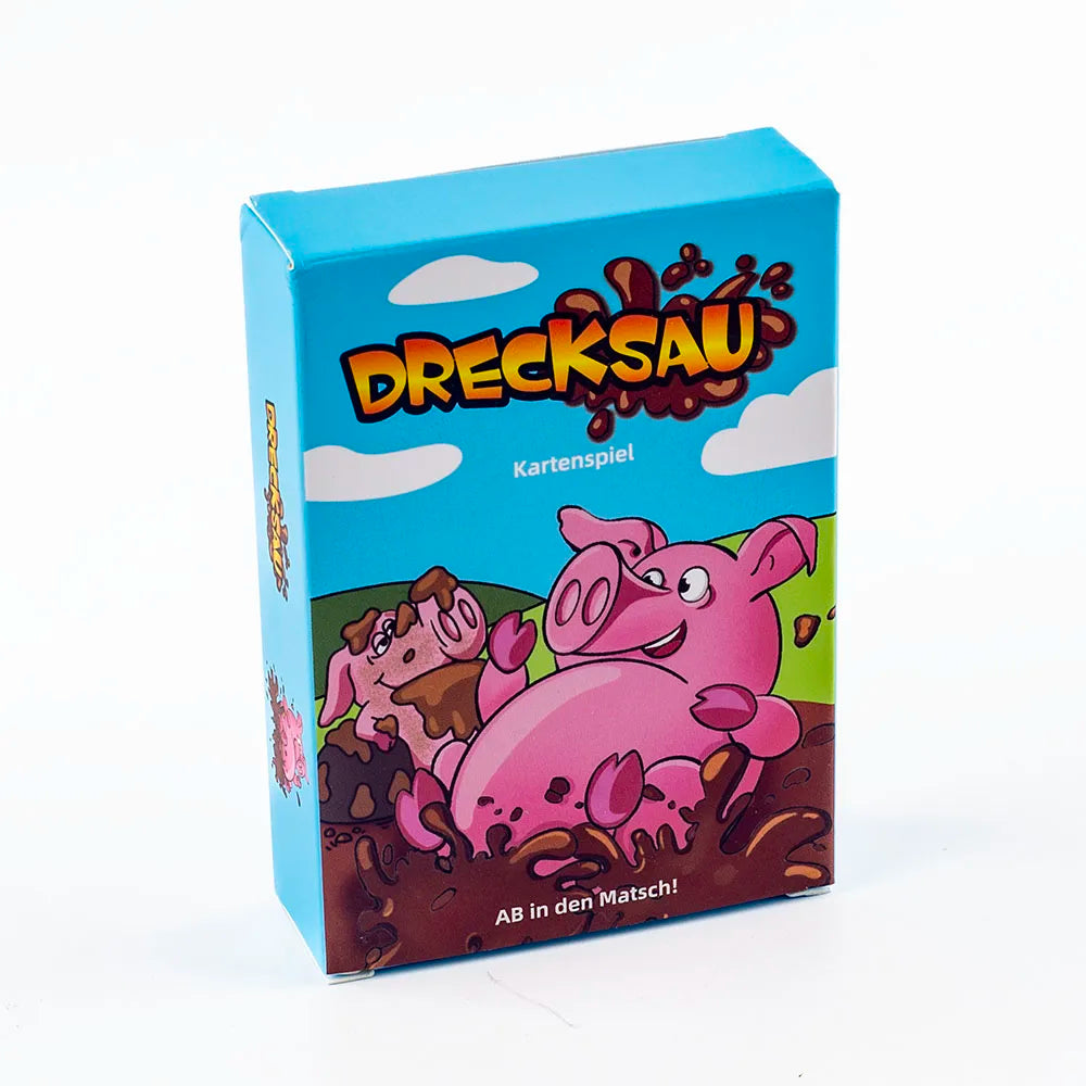 Drecksau Party Card Game - Fun Board Game for Family and Friends, 10.7 × 7.6 cm, Entertaining Strategy Game Gift