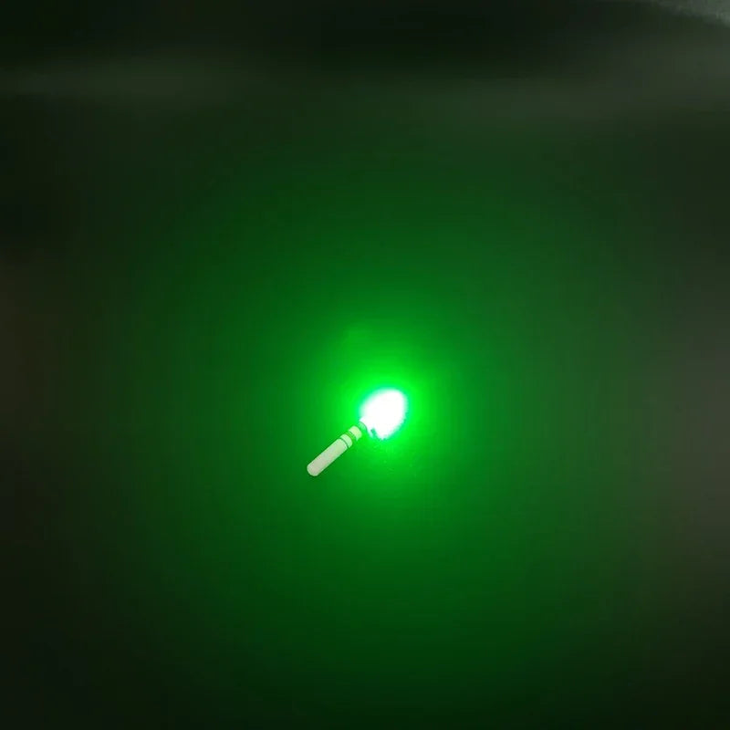 Green & Red LED Lightsticks 10pcs — Luminous Night Fishing Accessory with CR322 Battery