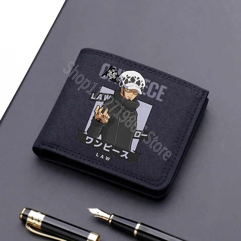 One Piece Men’s Wallet – Multi-Card Slots, Cartoon Anime Print, Portable Purse for Boys & Birthday Gifts