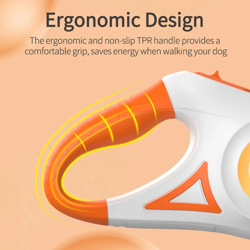 Experience Ultimate Pet Freedom with ROJECO 5M Automatic Retractable Dog Leash - LED Luminous Fashionable Light Straps for Dog Walking and Running