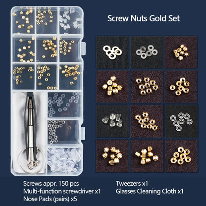 Eyeglasses Repair Kit with Screwdriver, Screws & Nose Pads – Complete Optical Repair Tool Set for Glasses & Sunglasses