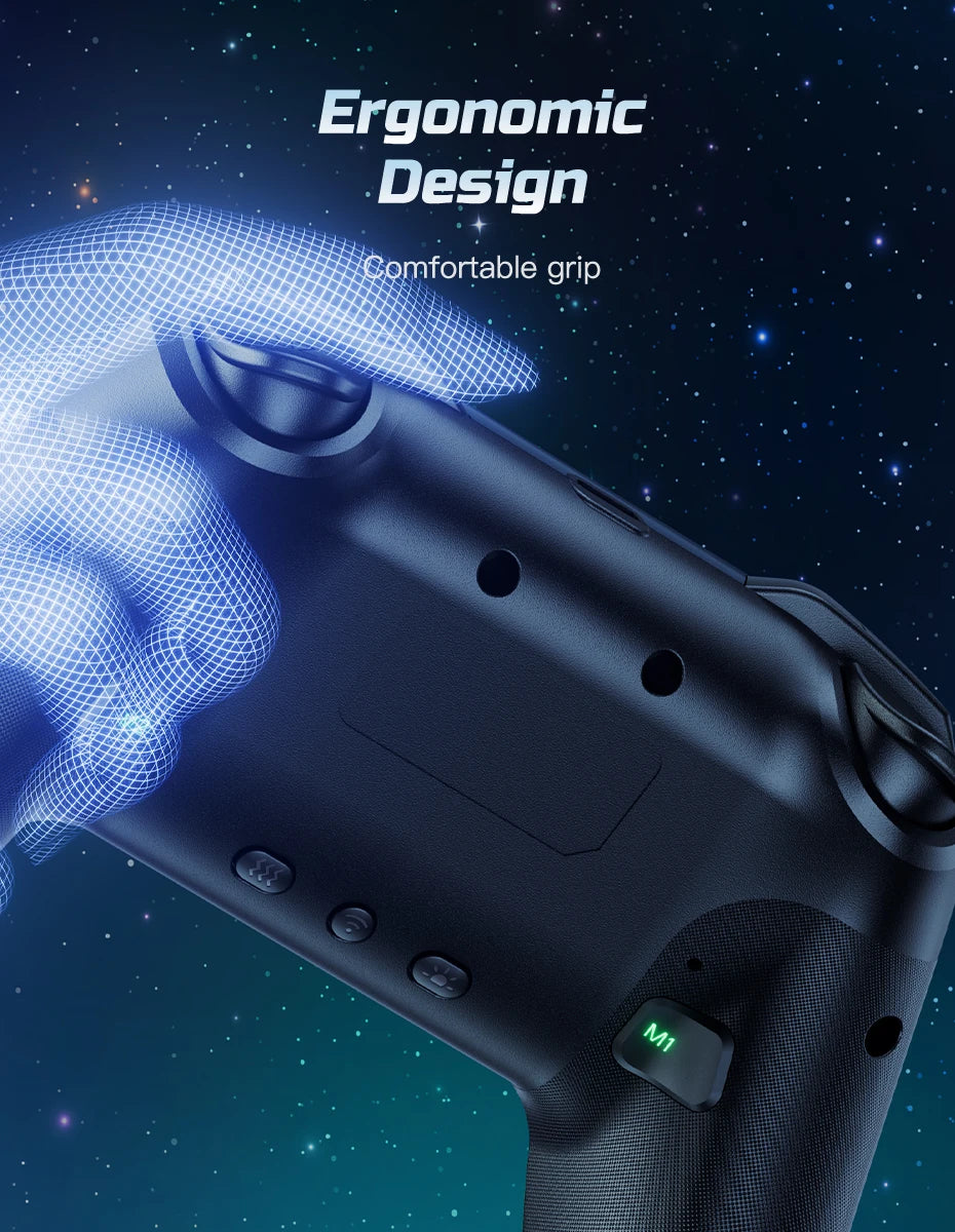 LED Star Wireless Pro Controller for Nintendo Switch, Switch Lite & OLED – Multi-Platform Bluetooth Controller for Windows, iOS & Android