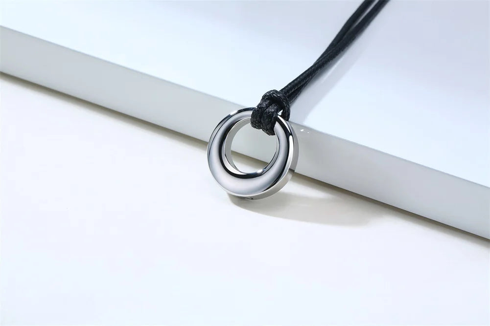 Circle of Life Eternity Love Karma Necklace – Memorial Pendant Ashes Jewelry for Women & Men, Keepsake Cremation Bracelets