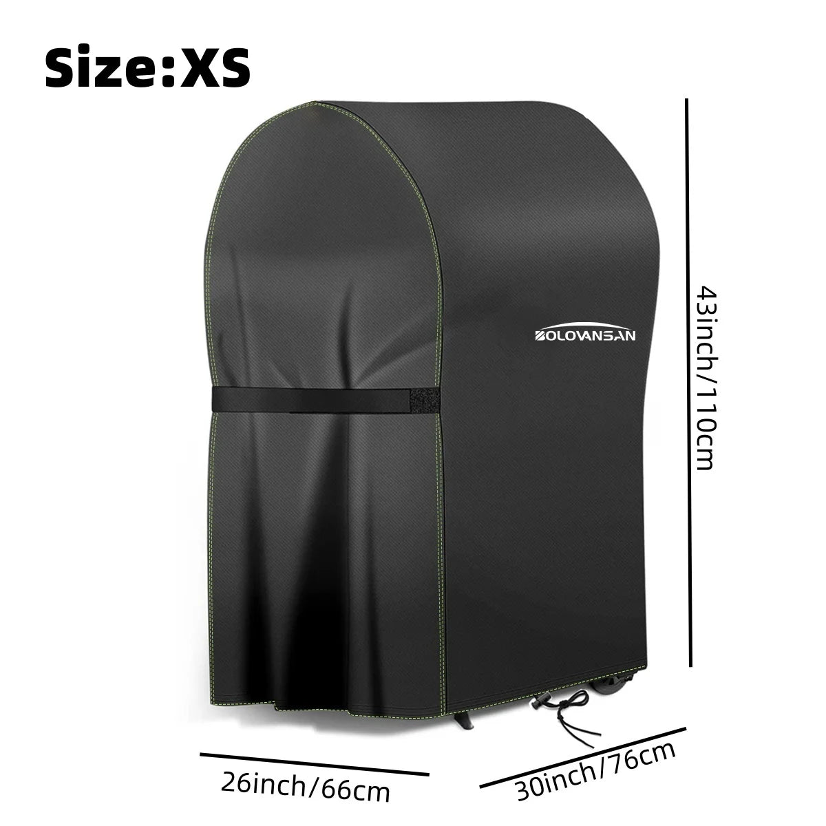 Durable BBQ Grill Cover - Waterproof, Anti-UV, Windproof Oxford Fabric with Reflective Strips - Fits Weber, Brinkmann, Char Broil