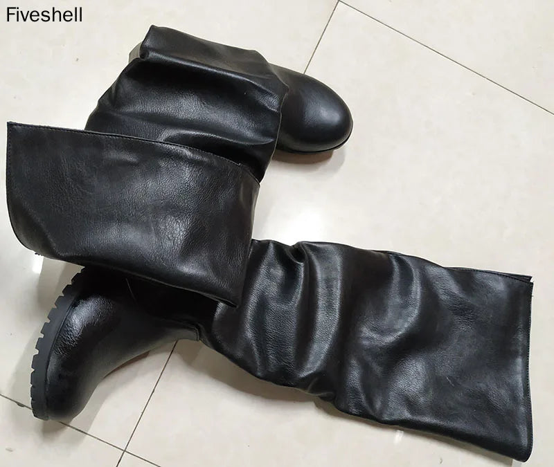 Medieval Leather Boots – Jack Sparrow Renaissance Half-Haddock Shoes, LARP Pirate Warrior Vintage Jackboots for Men