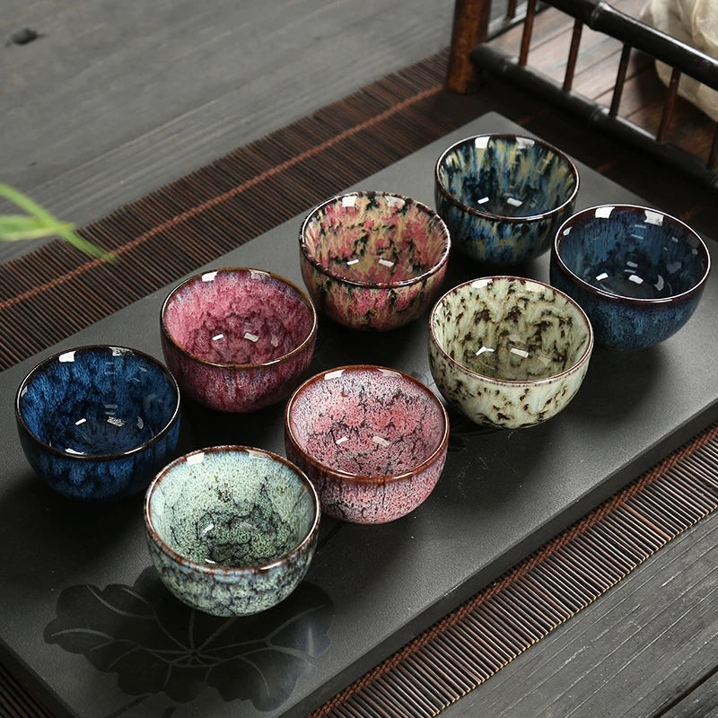 Mini Ceramic Tea Bowl – Kiln Glazed Chinese Kung Fu Teacup for Tea or Espresso