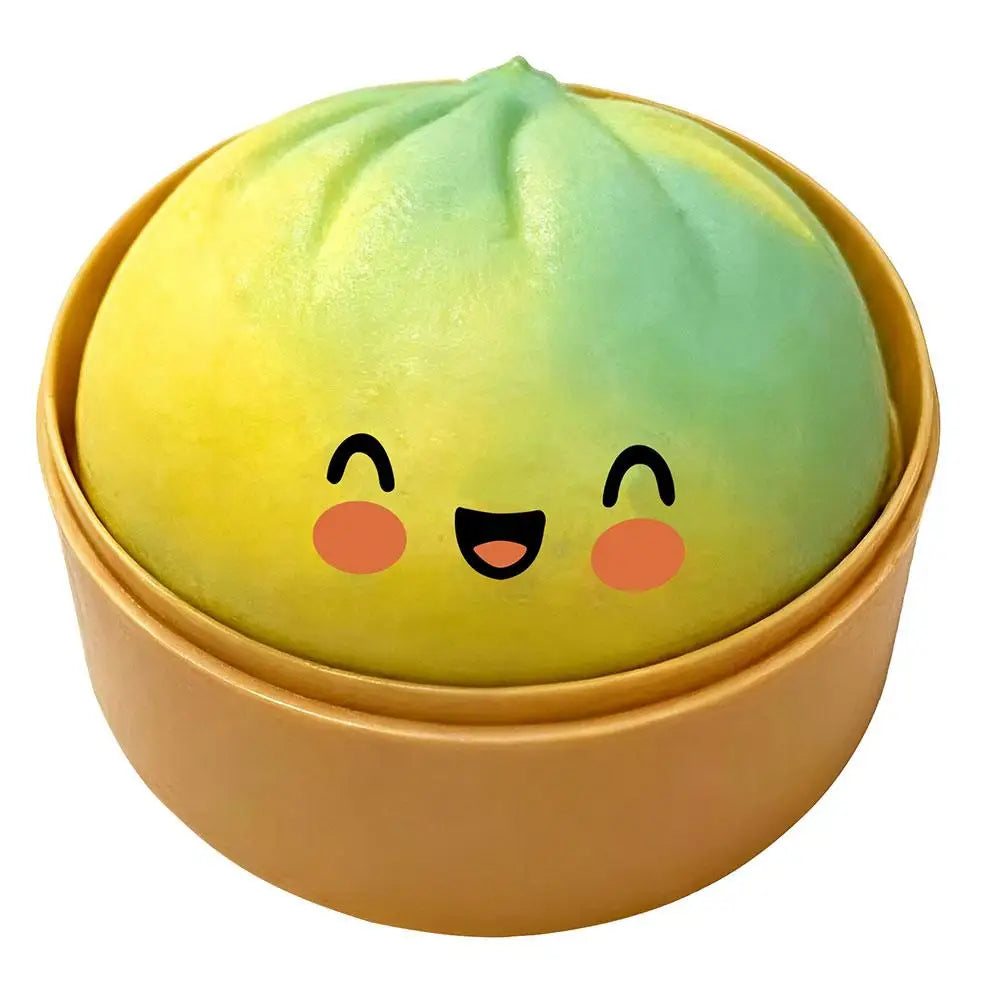 Realistic Giant Dumpling Squishy Toy – Soft TPR Bamboo Steamer Fidget Stress Relief & Creative Gift