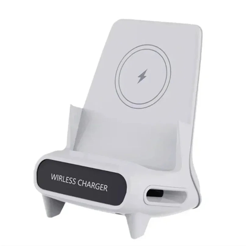Wireless Charger with Speaker - Desktop Phone Holder Stand for iPhone, Samsung & Xiaomi