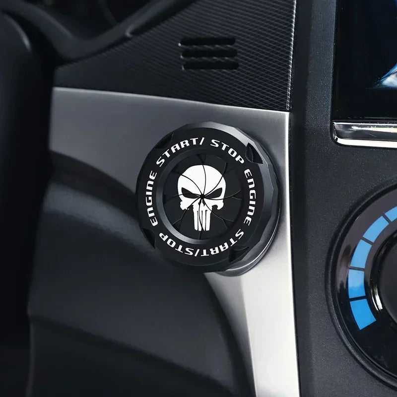 Car One-Key Start/Stop Button Cover – Engine Ignition Protective Sticker for Car & Motorcycle Interior Decoration