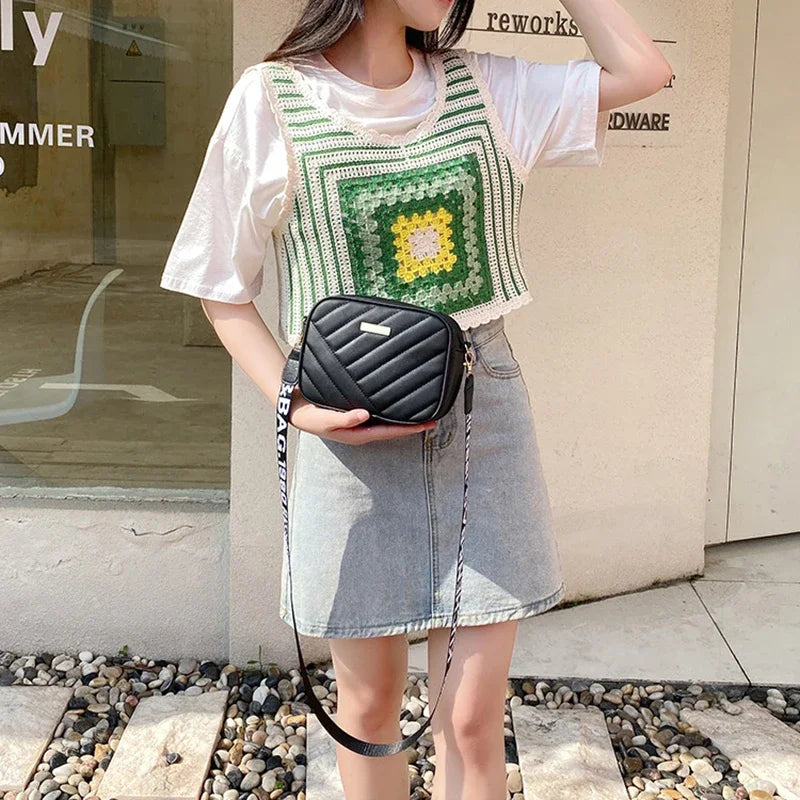 Fashion Women's Small Crossbody Bag - PU Leather Messenger, Zipper Handbag, Luxury Designer Purse for Summer Travel