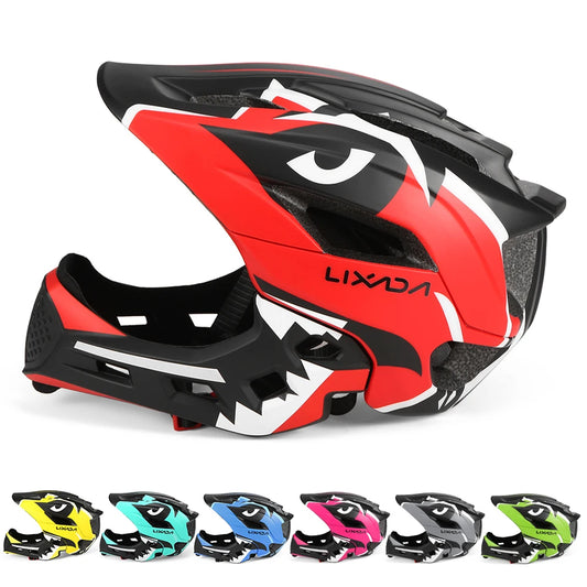 Kids Detachable Full Face Bike Helmet - Child Cycling, MTB, Skateboarding, Roller Skating & Motorcycle Sports Helmet