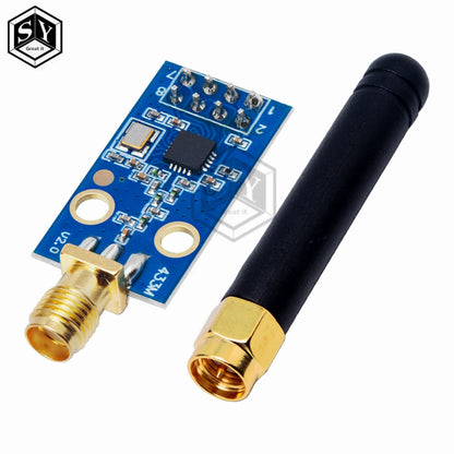 CC1101 433/868MHz Wireless Transceiver Module – 10mW Long Range (300–1000m) with SMA Antenna for Arduino