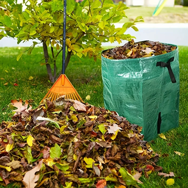 Large Capacity Garden Waste Bag for Yard Leaf & Debris Collection – Durable Reusable Green Leaf Cleanup Bag