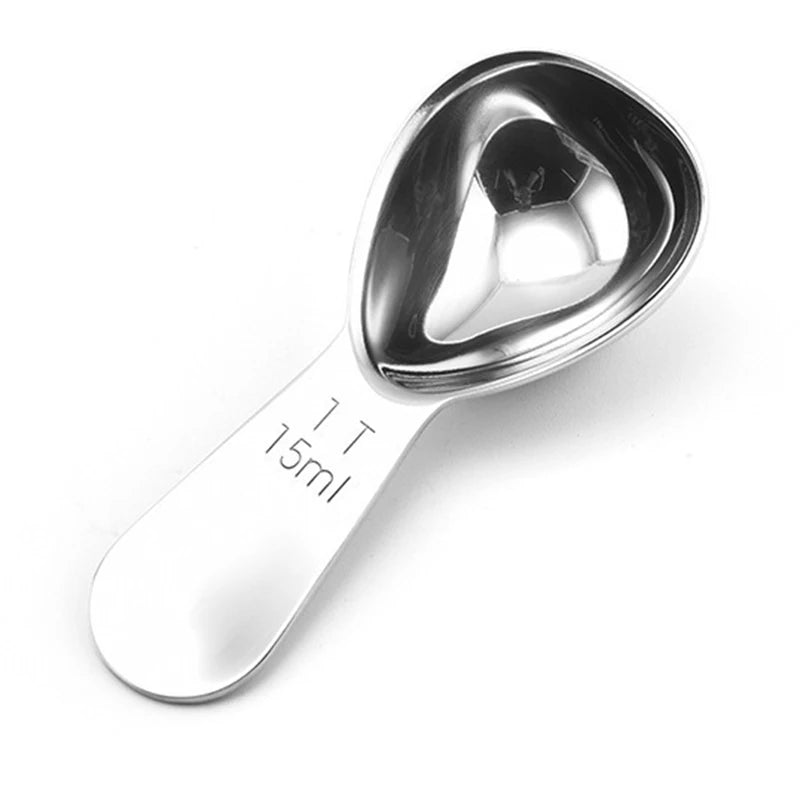 Stainless Steel Coffee Measuring Spoons — Graduated 15ml & 30ml Scoop for Beans, Tea, Sugar & Barista Tools
