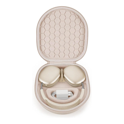 Yinke AirPods Max Travel Case - Shockproof EVA Storage Bag with Velvet Interior, Dual Zippers & Sleep Mode Support