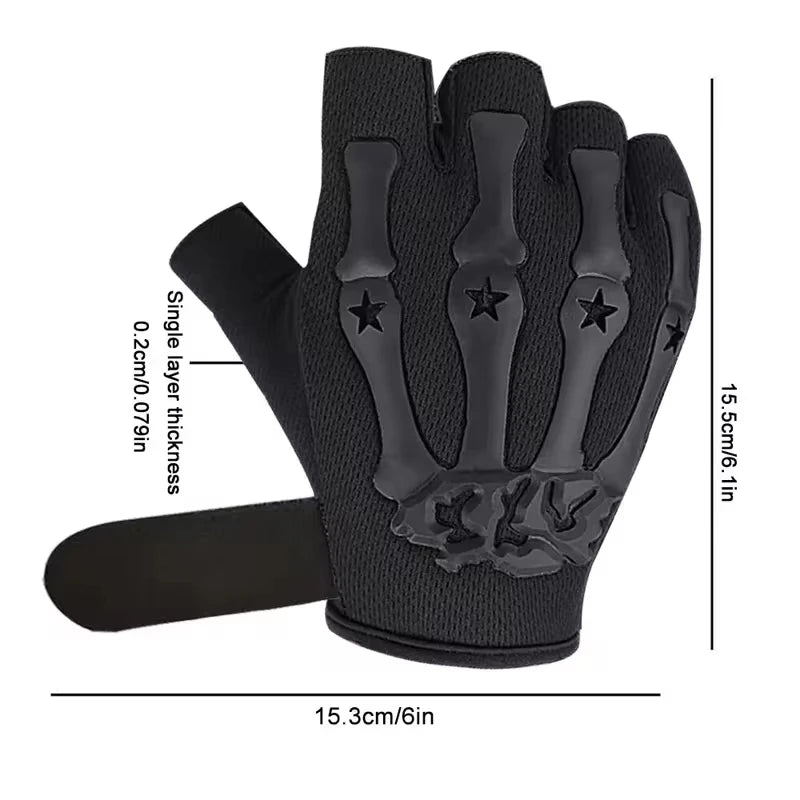 Fingerless Riding Gloves – Non-Slip Half Finger Gloves for Motorcycle, Cycling, Climbing, Hiking & Outdoor Sports