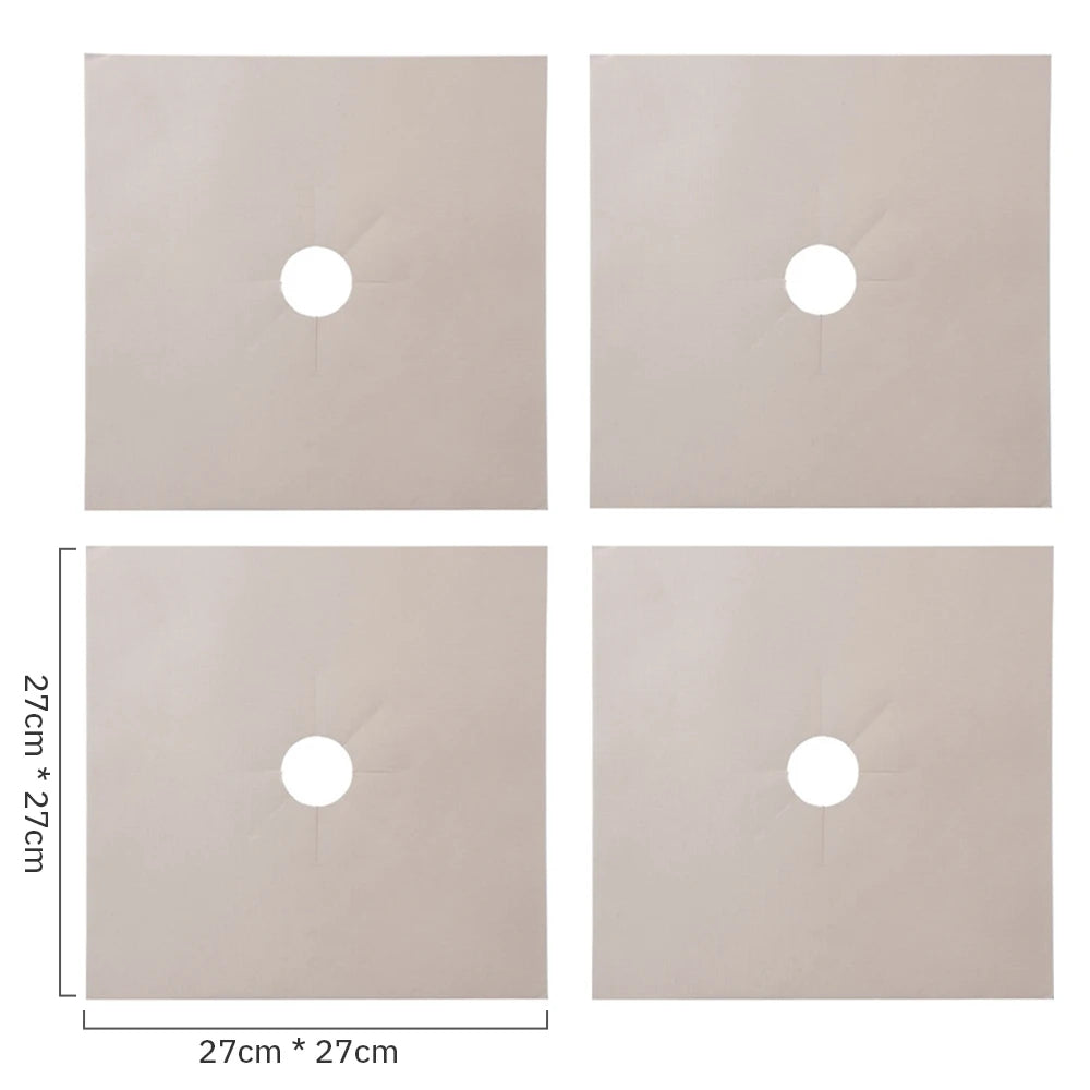 Gas Stove Protector Mats – 1/4/6/8PCS Cooker Liner for Kitchen Stovetop Cleaning