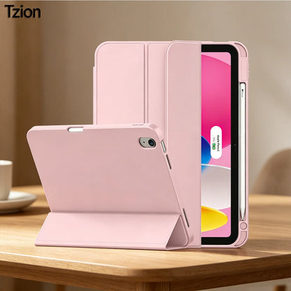 iPad A16 11th Gen Case - Slim Tri-Fold Stand Cover with Auto Sleep/Wake and Pencil Holder