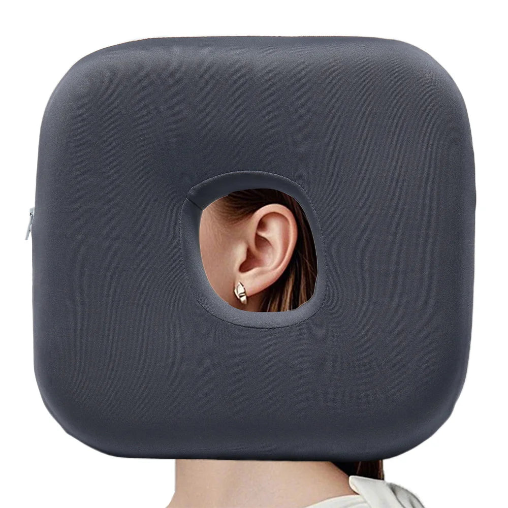 Ear Piercing Pillow for Side Sleepers | CNH Relief, Ear Pain & Inflammation with Ear Hole & Guard Pillow