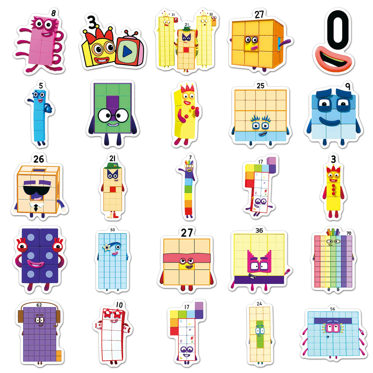 50/100-Piece Number Sticker Set - Aesthetic DIY Vinyl Decals for Laptops, Scrapbooks, Luggage, Guitars & Helmets