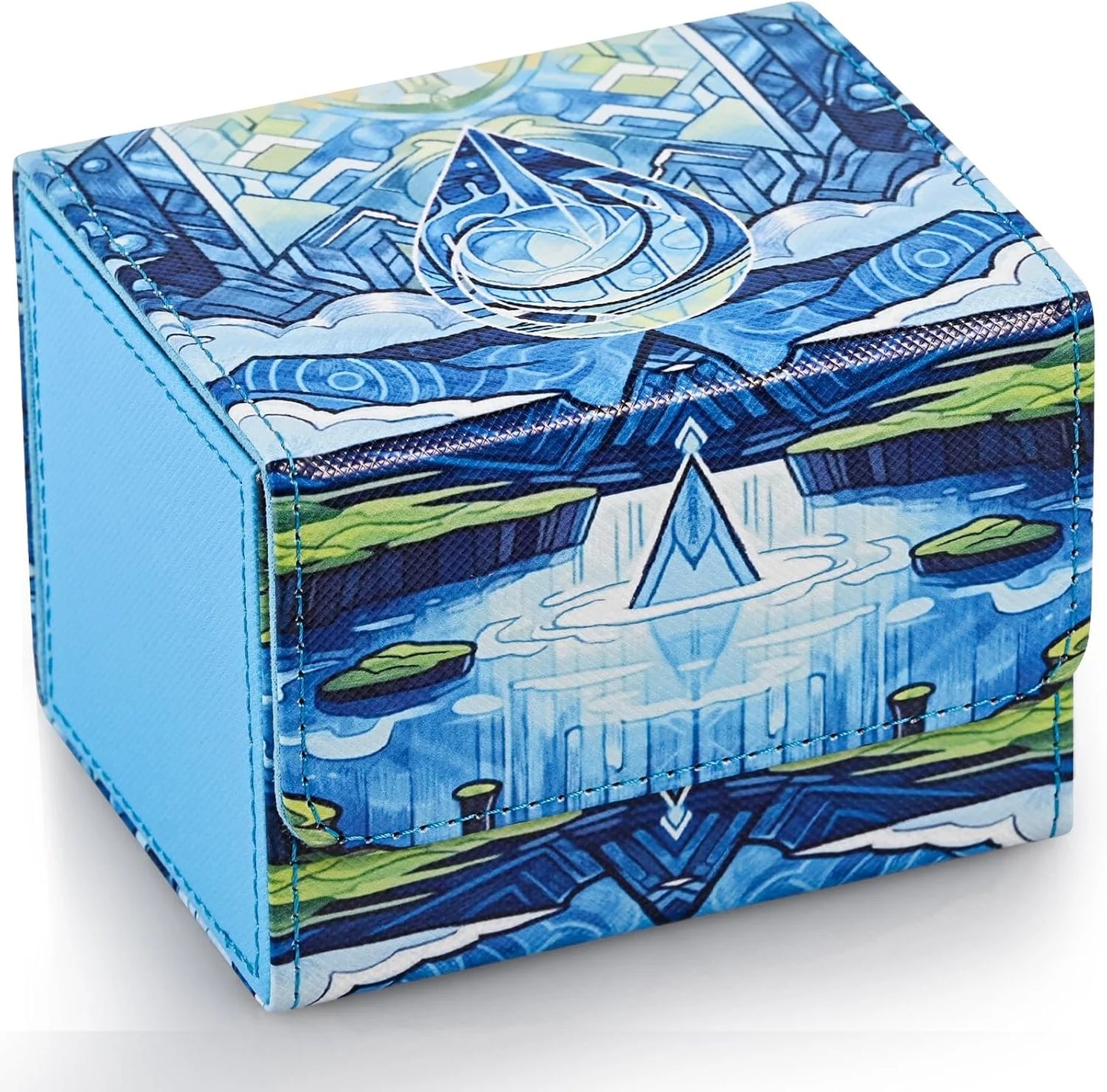 PU Leather TCG Deck Box - 120+ Sleeved Card Storage Case for Trading Cards, CCG & Magic Card Games