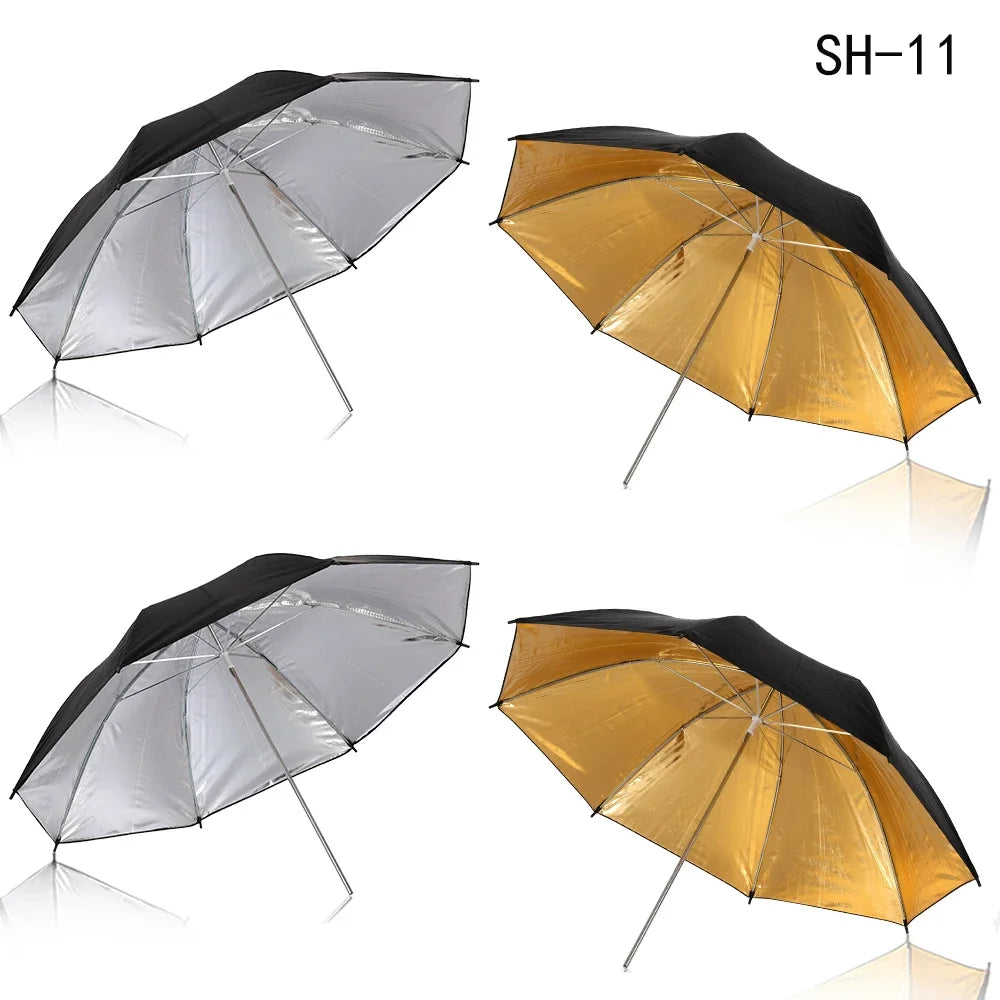 4-Pack 33"/83cm Soft White Translucent Umbrellas — Photo & Video Studio Lighting Diffusers for Photography Flash